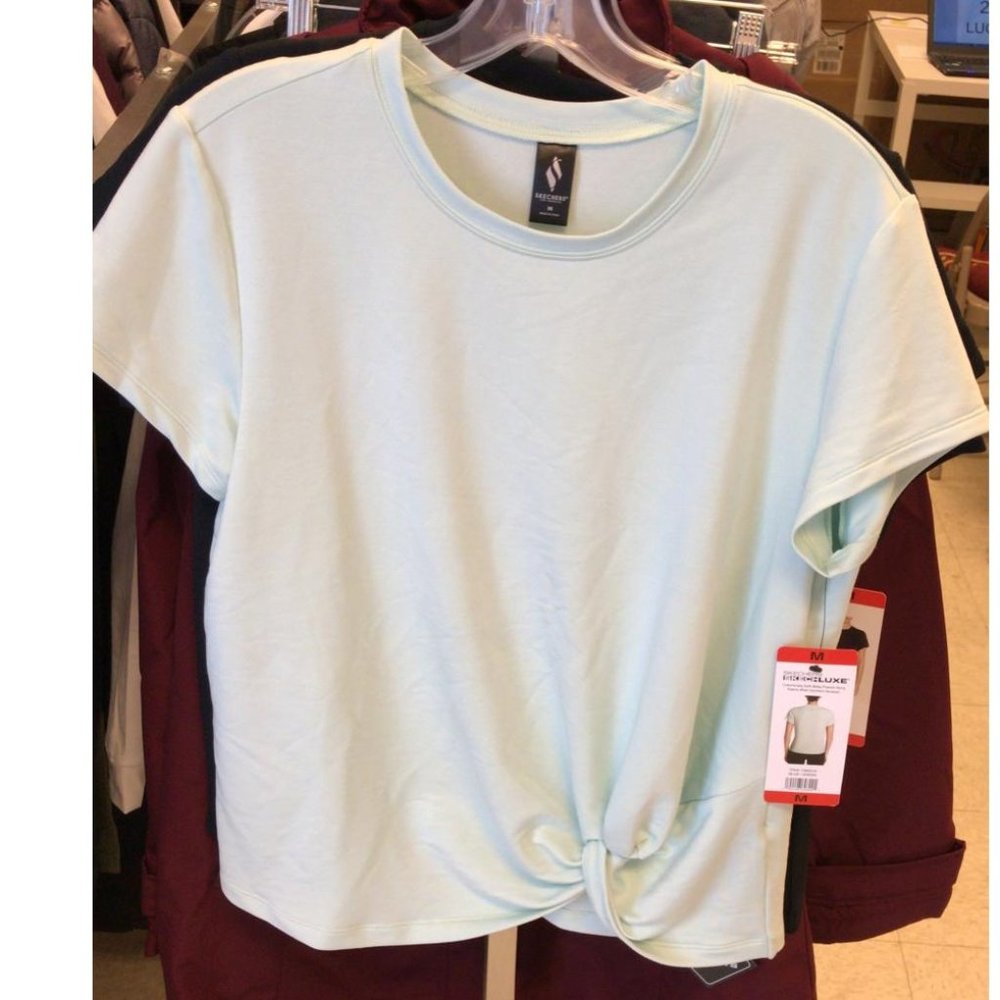Skechers Womens Skechluxe Knot Front Shirt - Picture 2 of 3